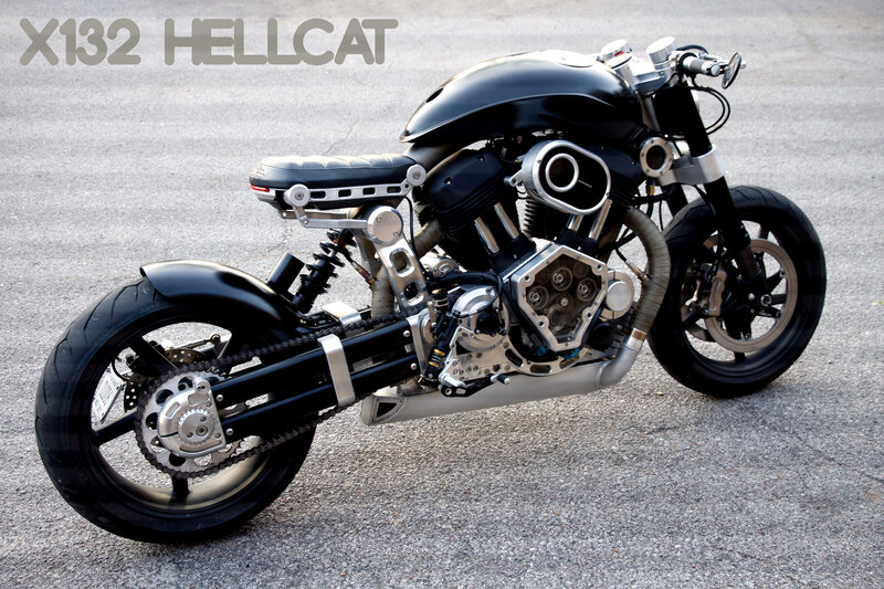 Black Custom Motorcycle — Neutral, Photograph, Engine
