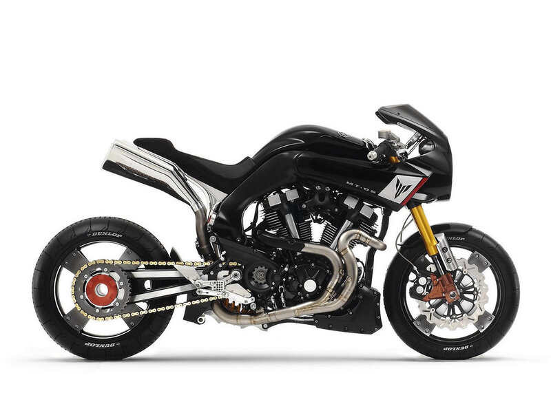 Black Custom Motorcycle — Neutral, Photograph, Exhaust Pipe, Chain Drive