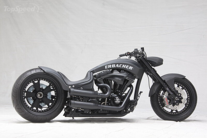 Black Custom Motorcycle — Neutral
