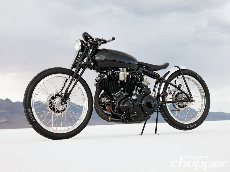 Black Custom Motorcycle — Serene