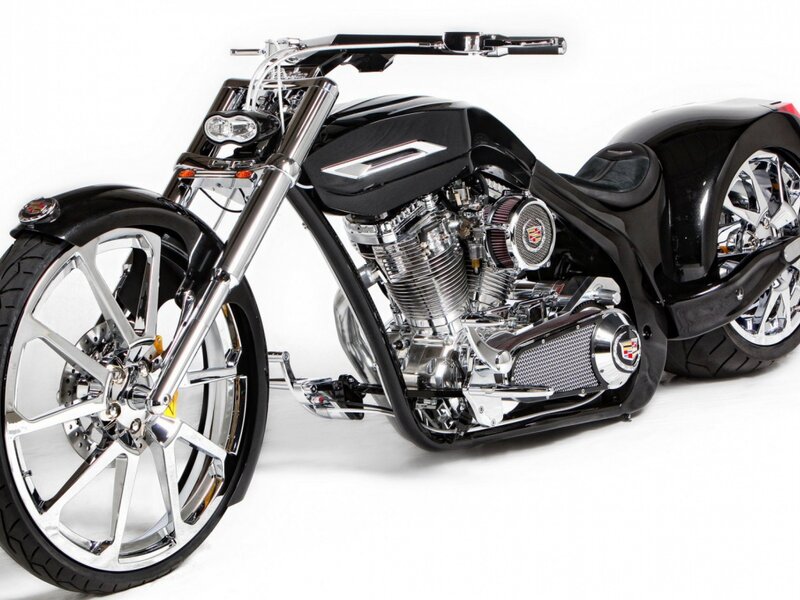 Black Custom Motorcycle — Showcase, Photograph
