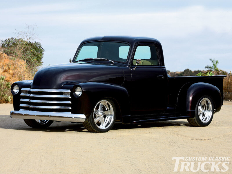 Black Custom Pickup Truck — Calm, Afternoon, Photograph, Grille