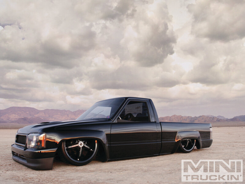 Black Custom Pickup Truck — Dramatic, Afternoon