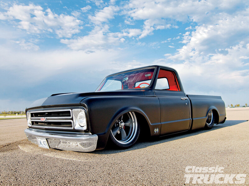 Black Custom Pickup Truck — Dramatic