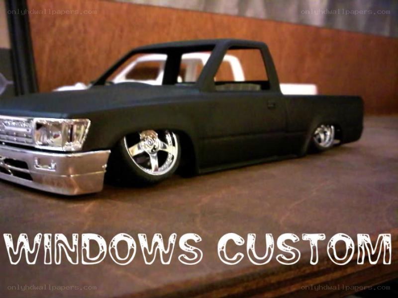black custom pickup truck model