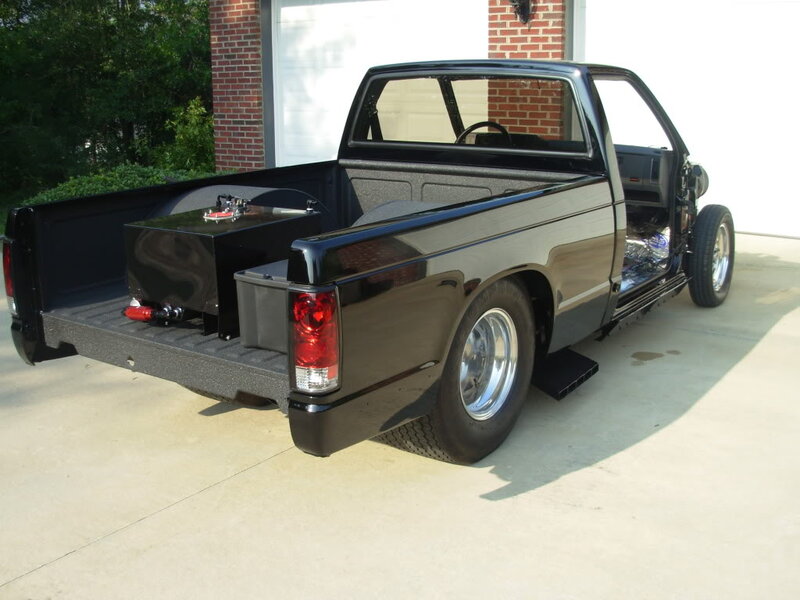Black Custom Pickup Truck — Neutral, Afternoon