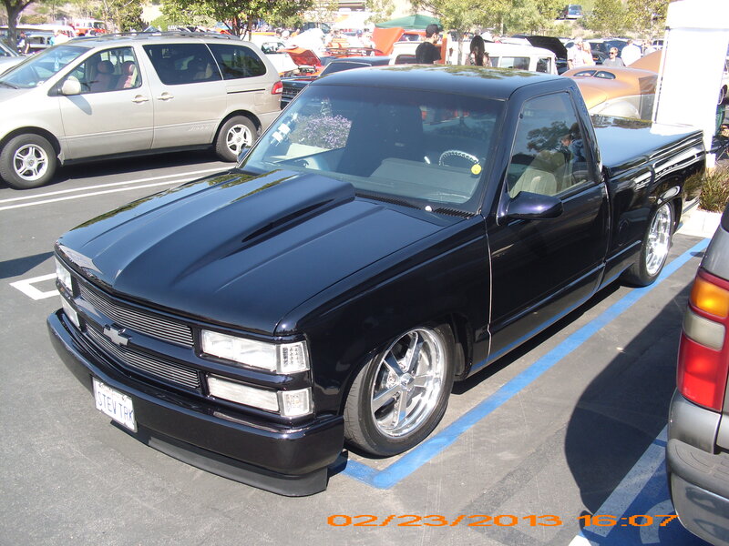 Black Custom Pickup Truck — Outdoor, Afternoon, Photograph