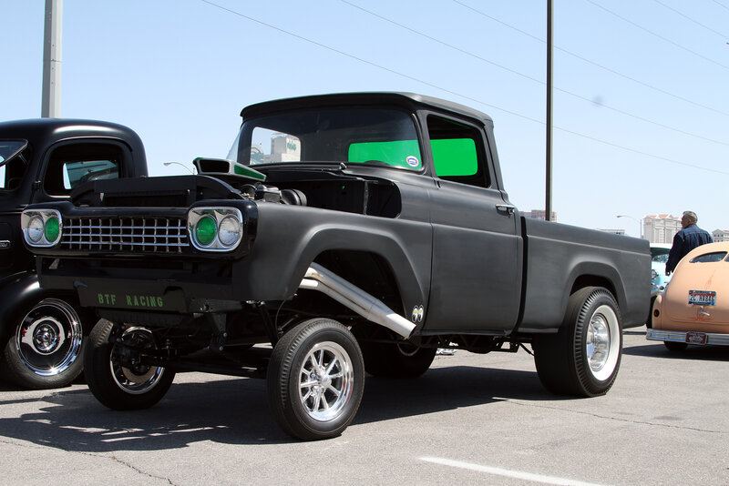 Black Custom Pickup Truck — Outdoor, Afternoon
