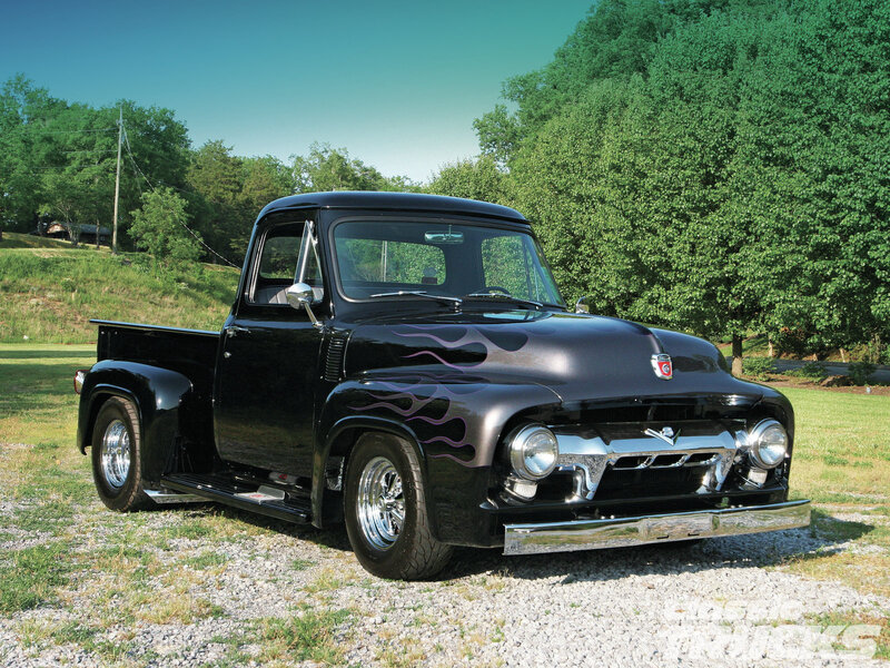Black Custom Pickup Truck — Serene, Afternoon