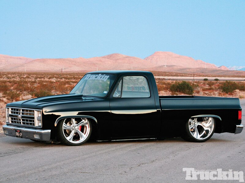 Black Custom Pickup Truck — Serene, Sunset