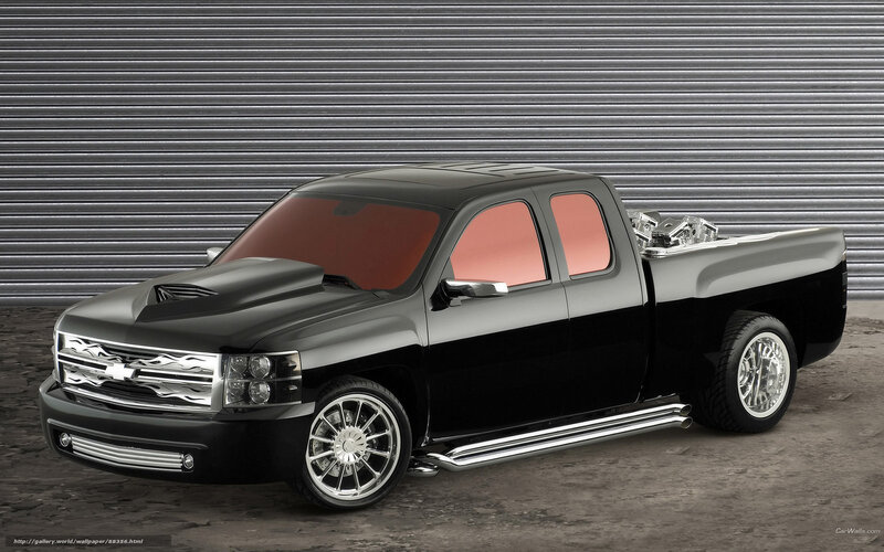 black custom pickup truck