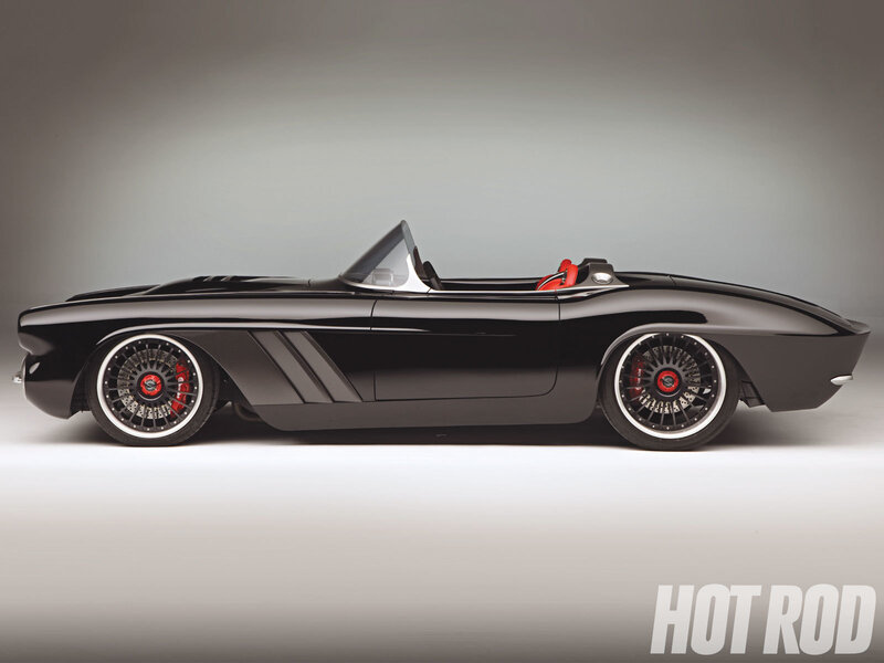 black custom sports car