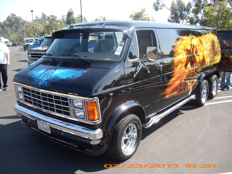 Black Custom Van