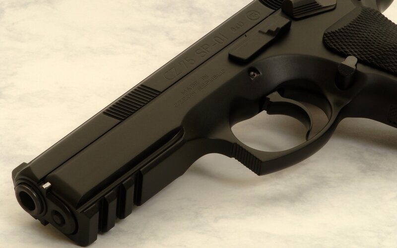 Black CZ-75 SP-01 pistol