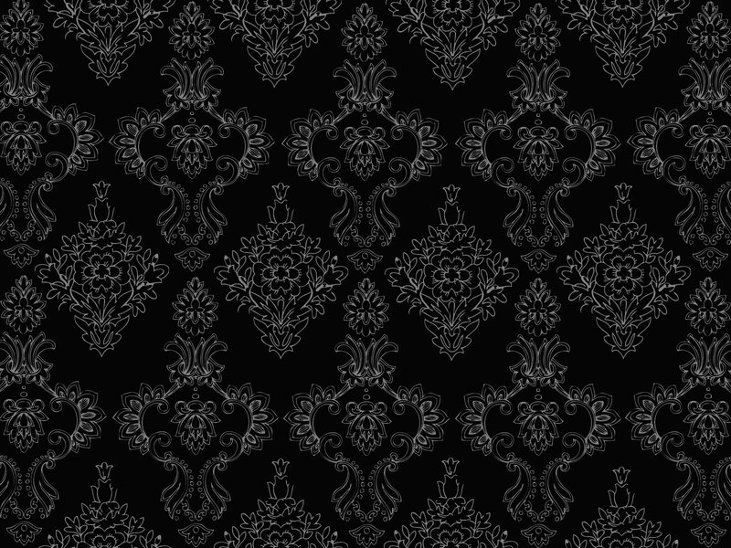 black damask pattern