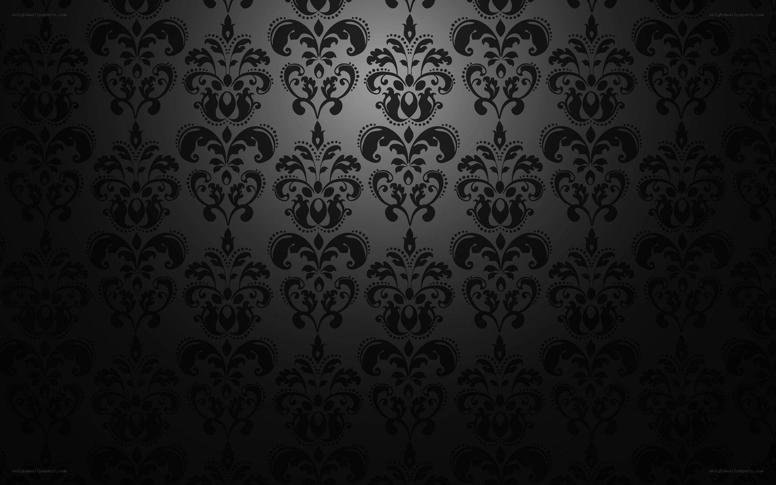 black damask pattern