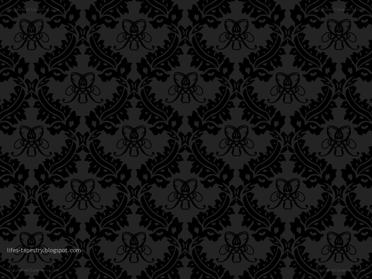 black damask pattern