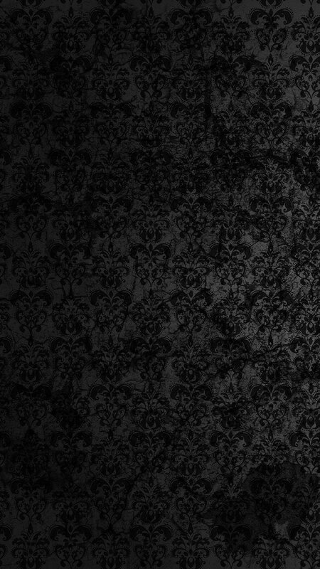 Black Damask Pattern — Dark, Digital Art