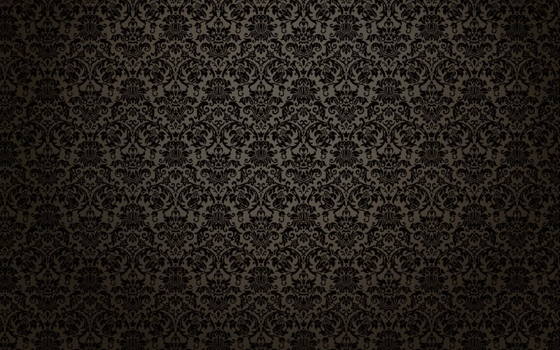 Black Damask Pattern — Dark, Illustration