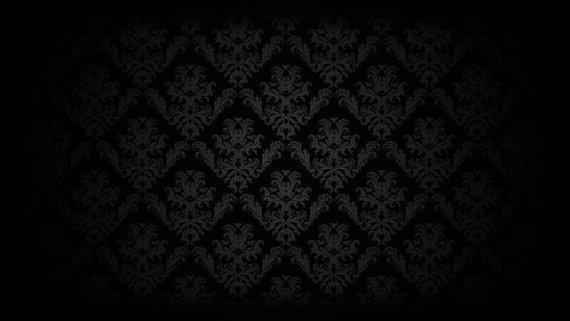 Black Damask Pattern — Dark, Vector Art