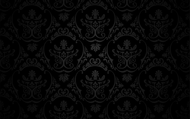Black Damask Pattern — Formal, Vector Art, Ornate