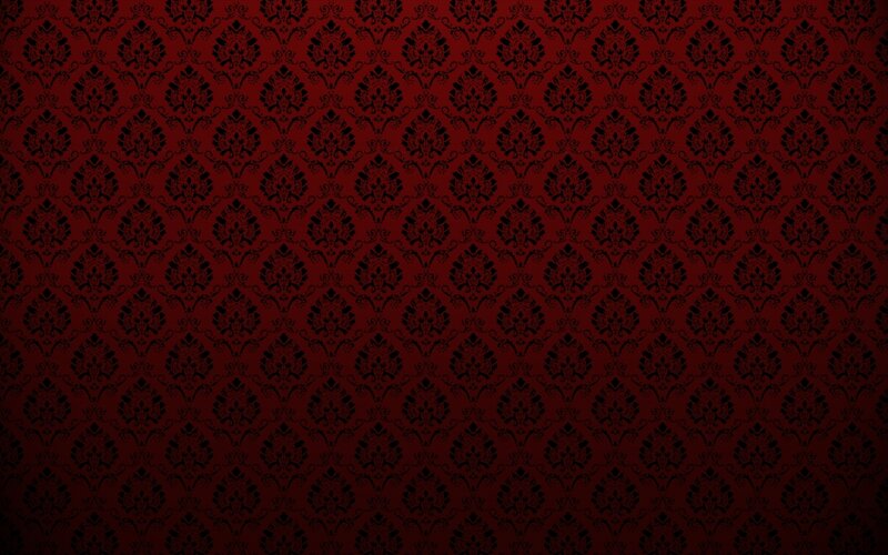 Black Damask Pattern — Red