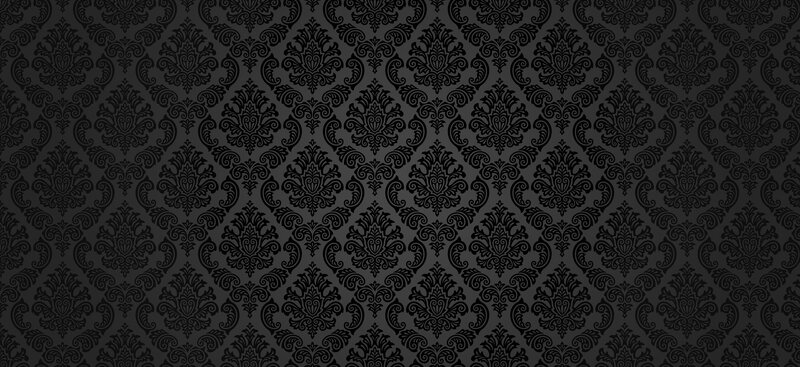 Black Damask Pattern — Vector Art