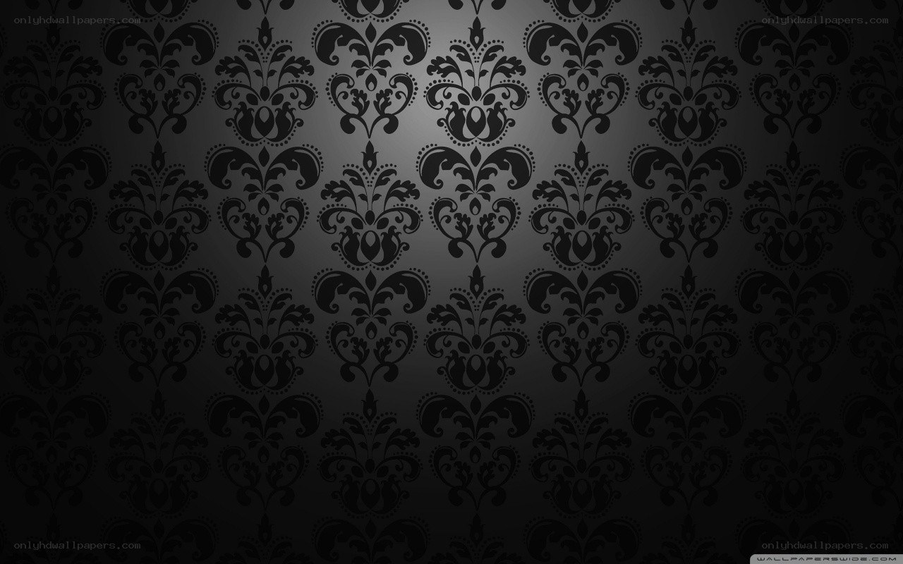 black damask pattern wallpaper