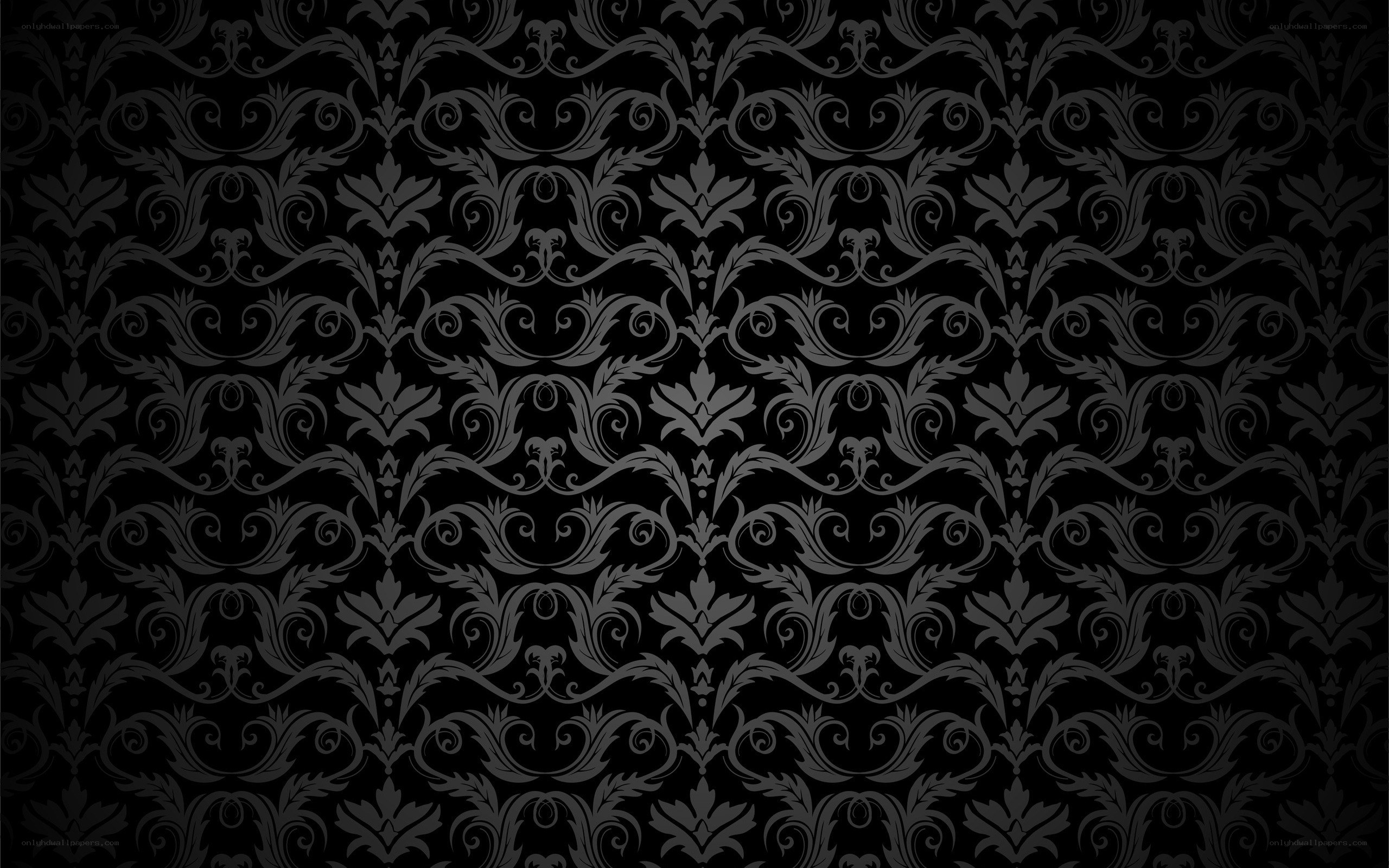 black damask pattern wallpaper