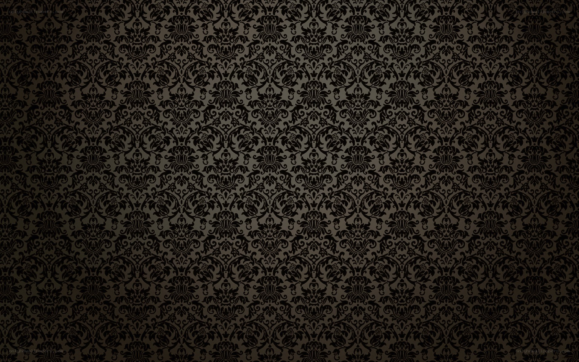 black damask pattern wallpaper