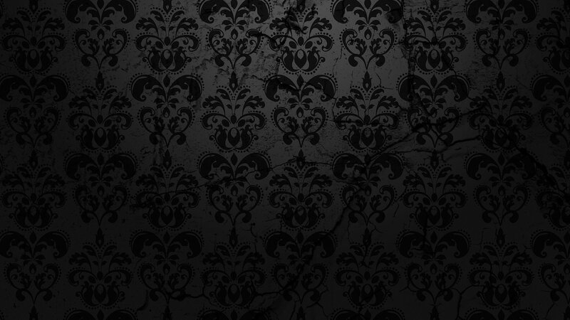 Black Damask Wallpaper — Dark, Digital Art, Pattern, Cracks