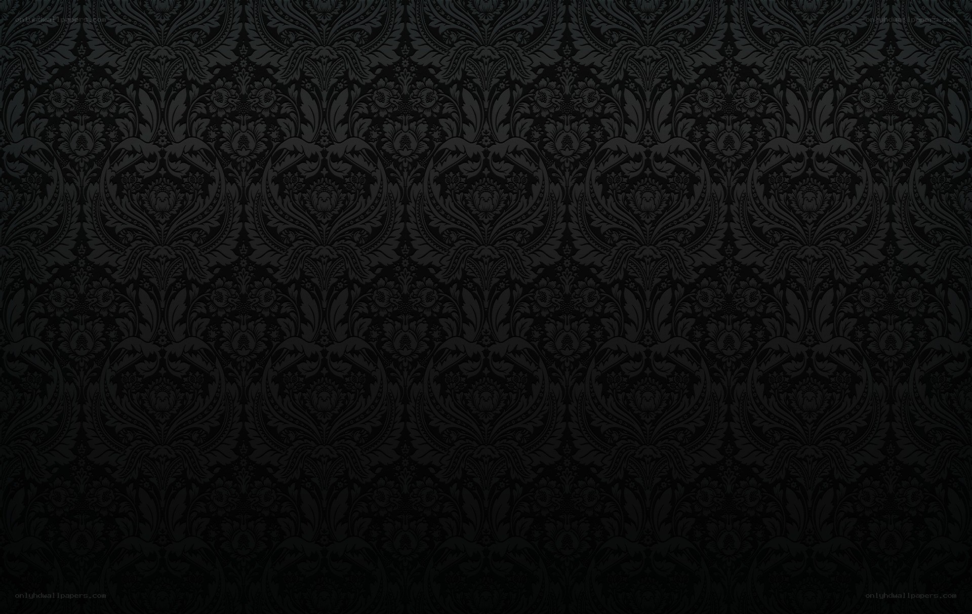 black damask wallpaper pattern