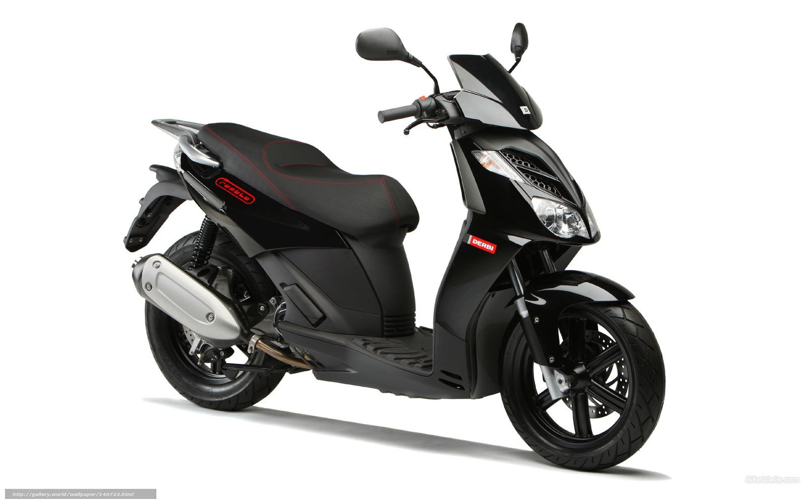 Black Derbi scooter