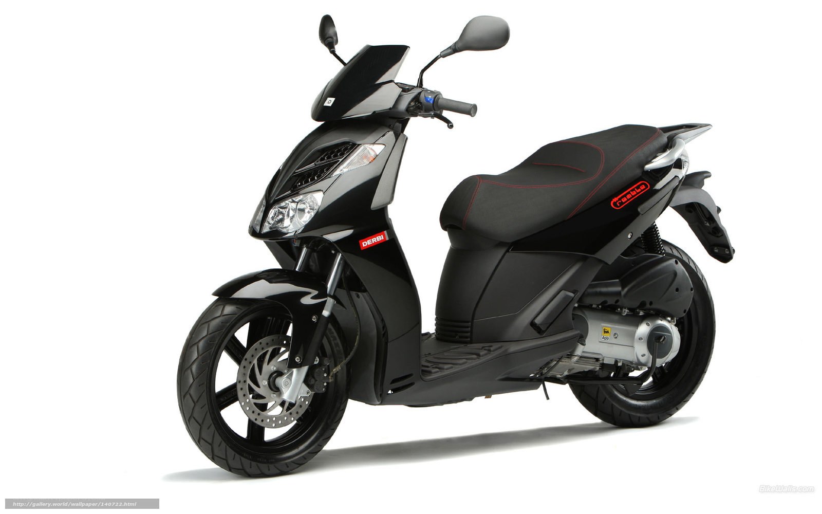 Black Derbi scooter