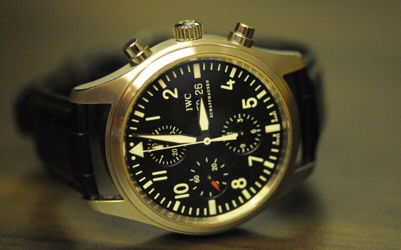Black Dial Chronograph Watch
