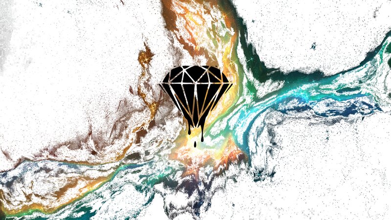 Black Diamond Logo — White
