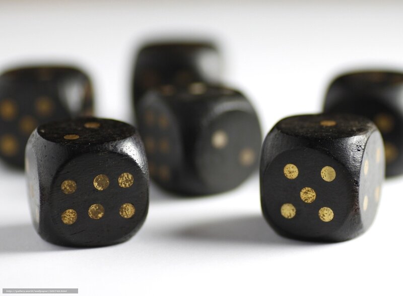 Black Dice with Gold Dots — Neutral
