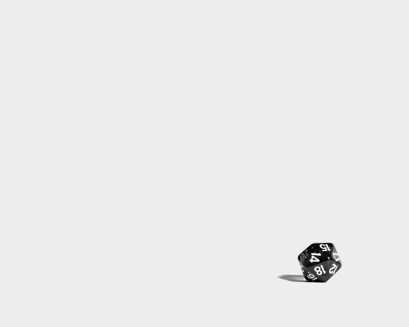 black die on white background