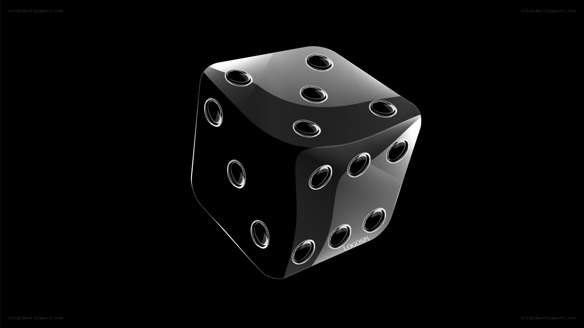 black die with white dots