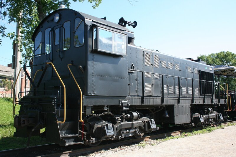 black diesel locomotive on tracks