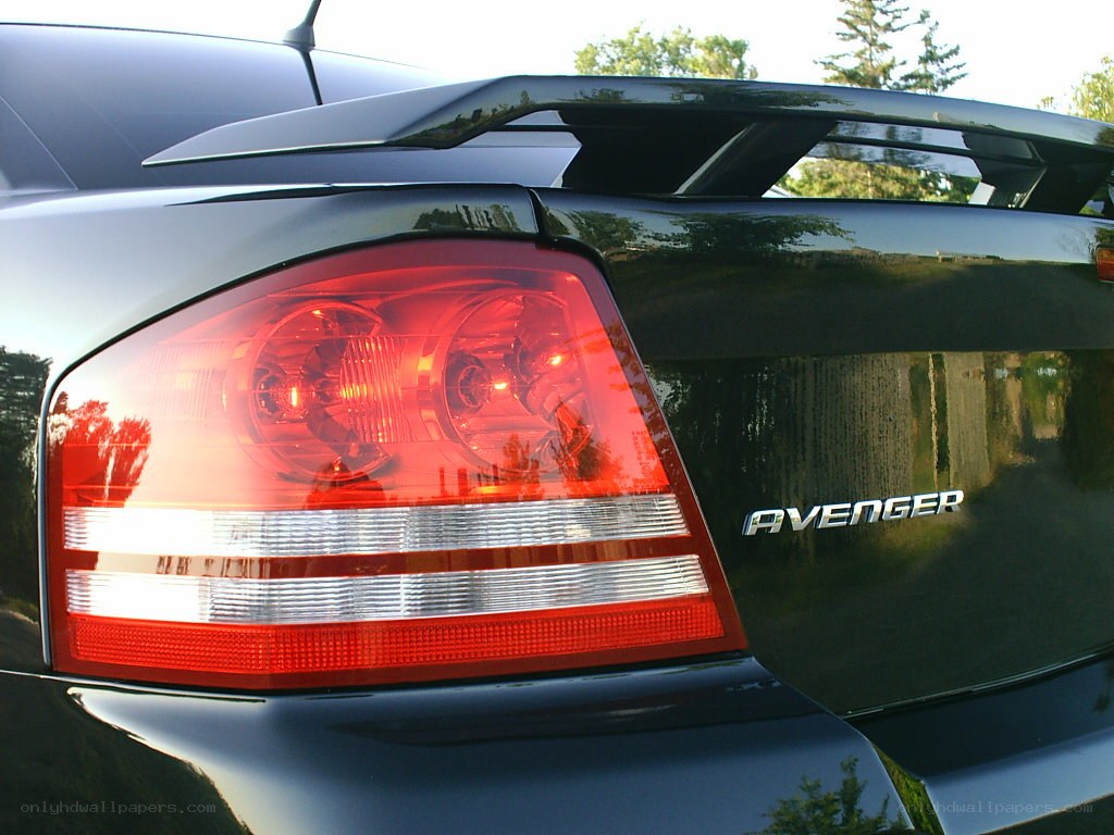 black dodge avenger rear view