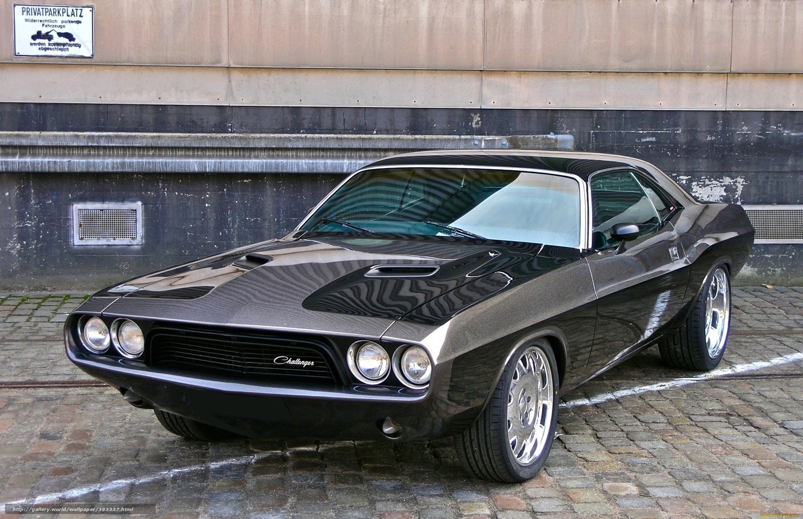 Black Dodge Challenger classic car