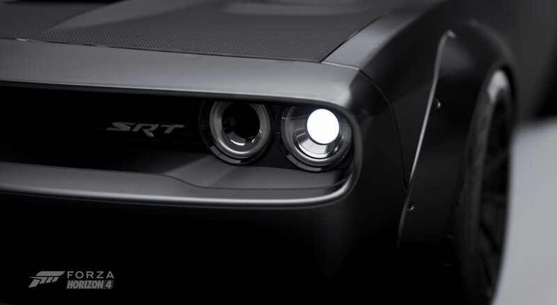 Black Dodge Challenger — Dramatic, 3d Render, Car, Headlights