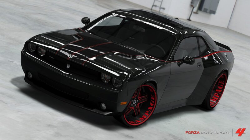 Black Dodge Challenger — Dramatic, 3d Render, Car, Wheels
