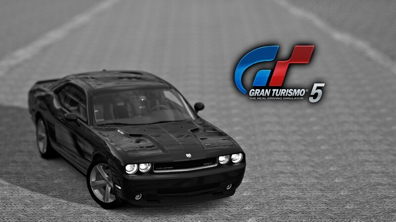 Black Dodge Challenger — Dramatic, 3d Render