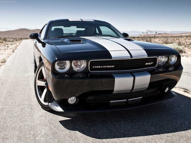 Black Dodge Challenger — Dramatic, Afternoon, Photograph, Car, Road