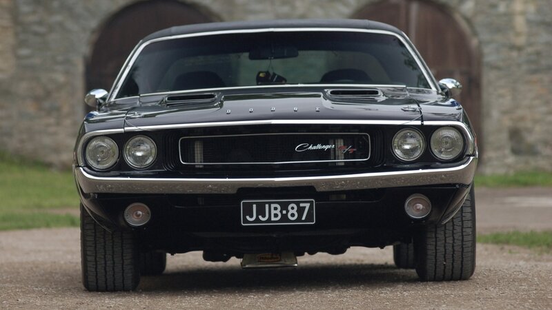 Black Dodge Challenger — Dramatic, Photograph, Car, License Plate