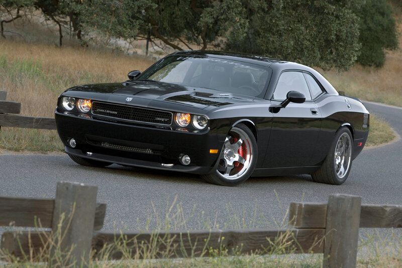 Black Dodge Challenger — Dynamic, Afternoon
