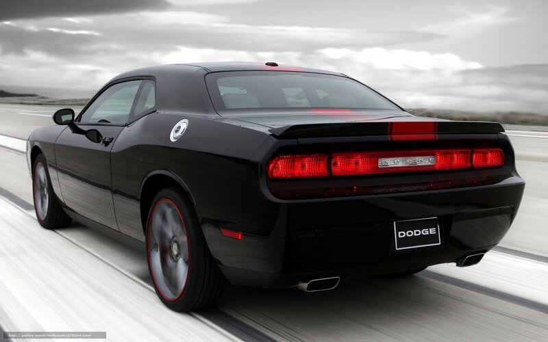 Black Dodge Challenger — Dynamic, Photograph, Car