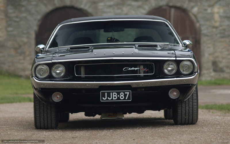 Black Dodge Challenger front view
